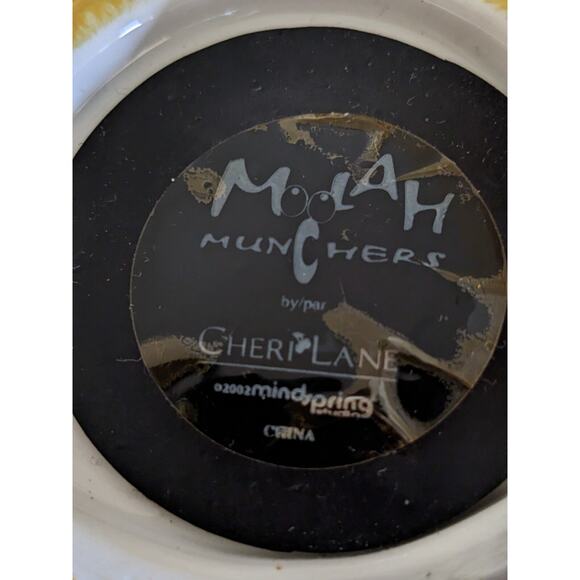 Moolah MunChers Cute Fat Bear Coin Bank Cheri Lane Ceramic 2002 MindSpring New - Picture 5 of 5